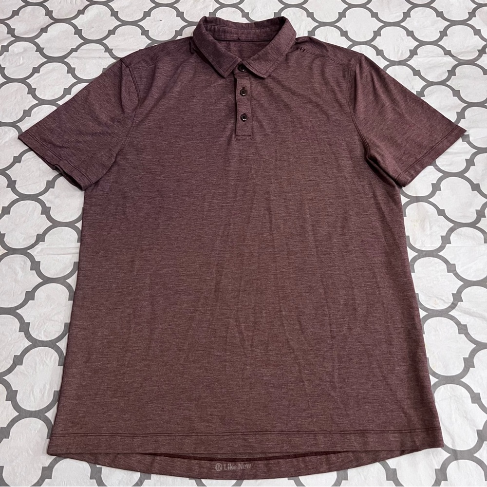 Lululemon Polo Shirt Men’s Medium Short Sleeve Caual Golf Stretch Comfort